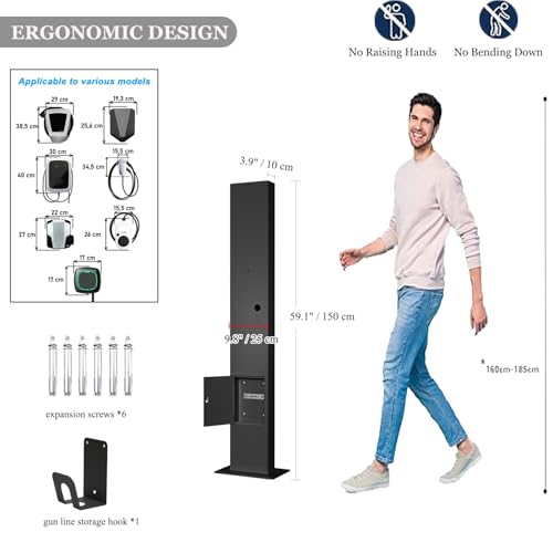 EV Charger Connector Pedestal Electric Vehicle Charging Stations