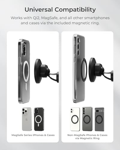iTap 3 Magnetic Flush Mount Car Mount Phone Holder with Magnetic Ring Adapter. Compatible with iPhone
