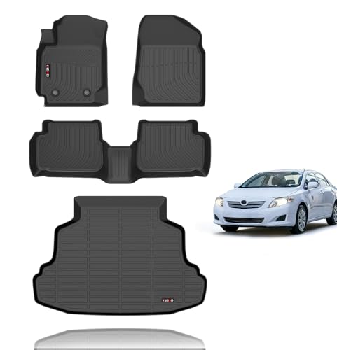 Floor Mats & Cargo Liner for 2003 2004 2005 2006 2007 2008 Toyota Corolla Sedan