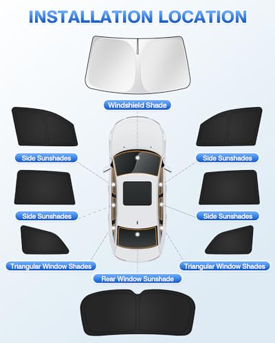 Sunshades for Honda Pilot 2016 (8 Count)