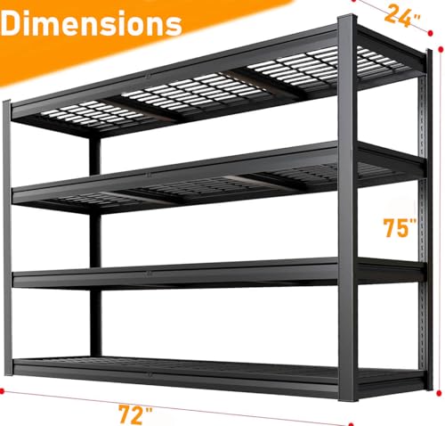 72" W Garage Shelving Unit