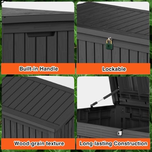 180 Gallon Lockable Resin Deck Box