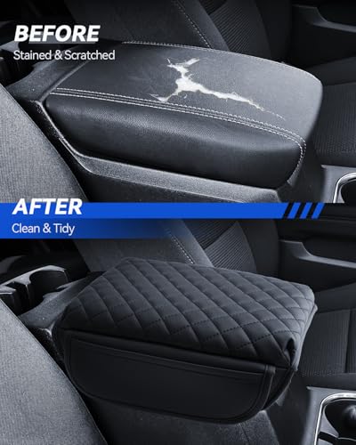 Armrest Cover for 2023 2024 2025 Chevy Colorado & 2023 2024 2025 GMC Canyon Accessories Center Console Middle Lid Pad Protector for Car Elbow Rest