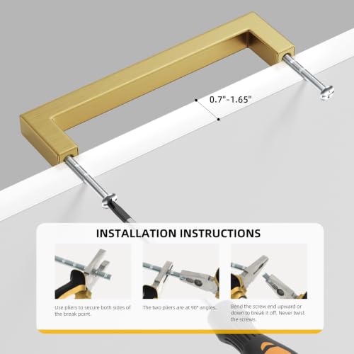 30 Pack 3-1/2 in Gold Cabinet Handles Brushed Brass Drawer Pulls