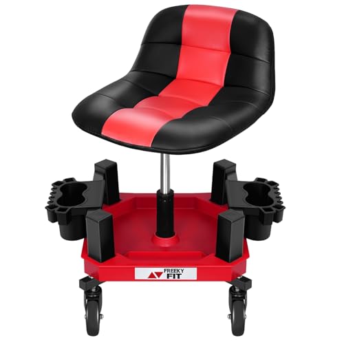 Rolling Shop Stool with Wheels