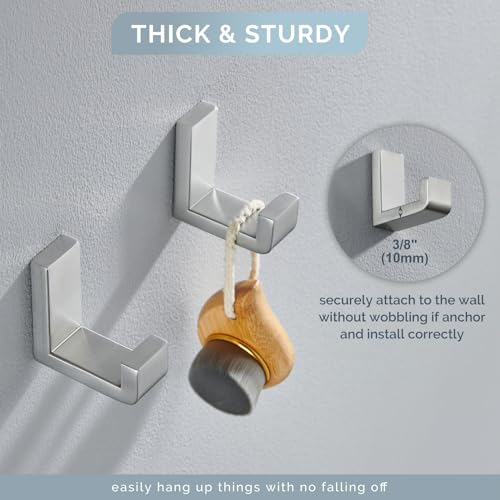 Towel Hooks Brushed Nickel (4 Count)