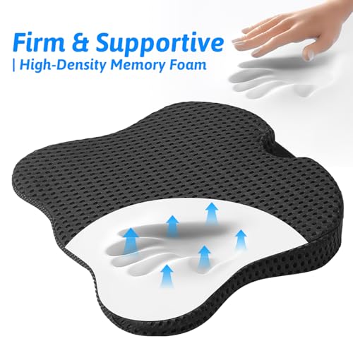 Wedge Car Seat Cushion for Better Visibility & Sciatica Pain Relief
