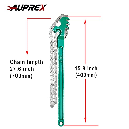 16 Inch Sturdy Adjustable Heavy Duty Ratcheting Chain Oil Filter Wrench Reversible Chain Style Pipe Fitter Wrench With Multi