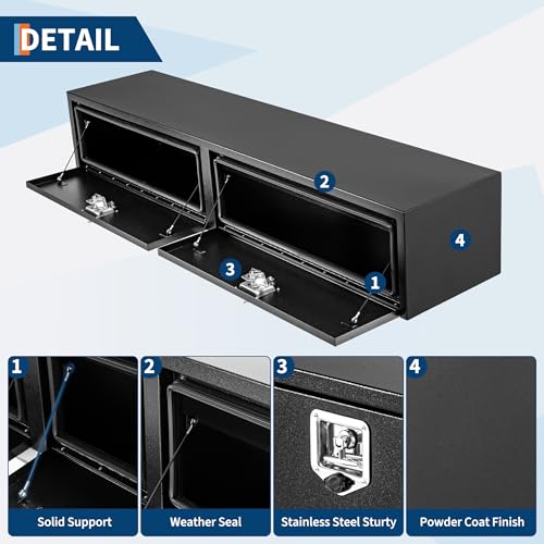 Black Steel Truck Bed Tool Box