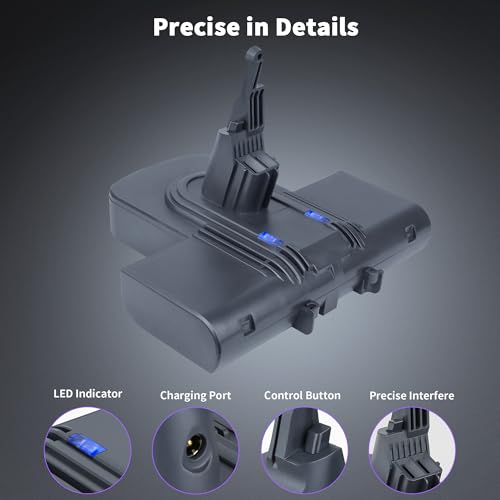 21.6V 8000mAh Battery Replacement for Dyson V7 SV11 Cordless Vacuum