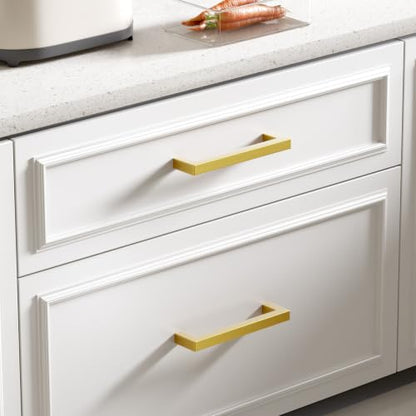 20 Pack 11-1/3 in Gold Cabinet Handles Brushed Brass Drawer Pull