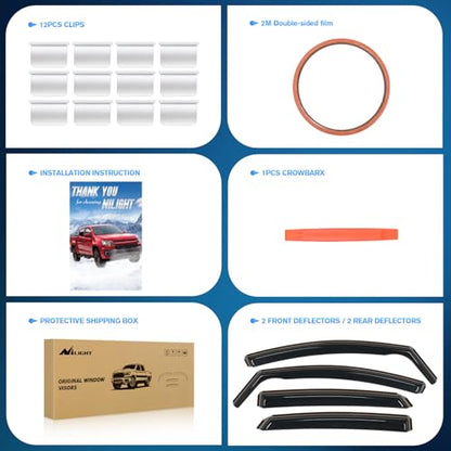 Vent Window Visors for Ford Fusion 2013 (4 Count)