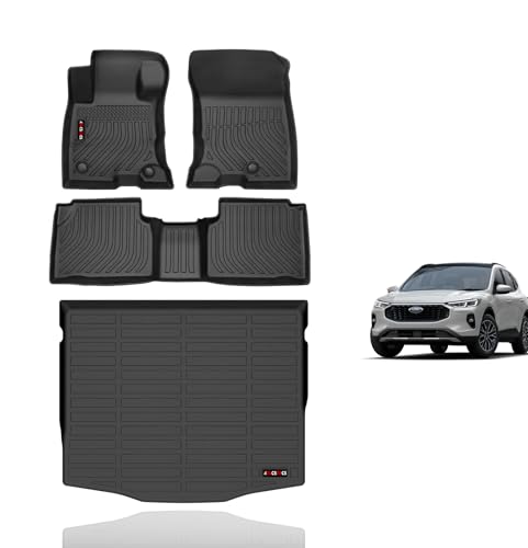 Floor Mats & Cargo Liner for 2026 2025 2024 2023 2022 2021 2020 Ford Escape Hybrid All Weather Car Mats Cargo Mat Trunk Mat Ford Escape Floor Mats Accessories