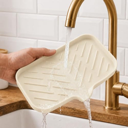 Silicone Soap Dish with Drain Spout