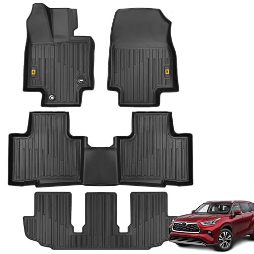 JustFit™ 3D All Weather Floor Mats for Toyota Highlander 2020