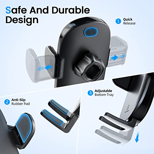 15W Qi Fast Wireless Car Charger Solid Cup Holder Phone Mount