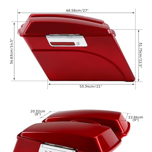 Motorcycle Saddlebags Hard Saddle Bags For Harley Touring 1993 (2 Count)