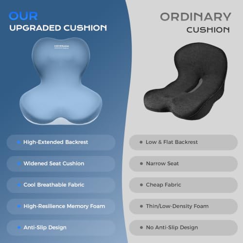Car Seat Cushion and Lumbar Support Pillow One Piece