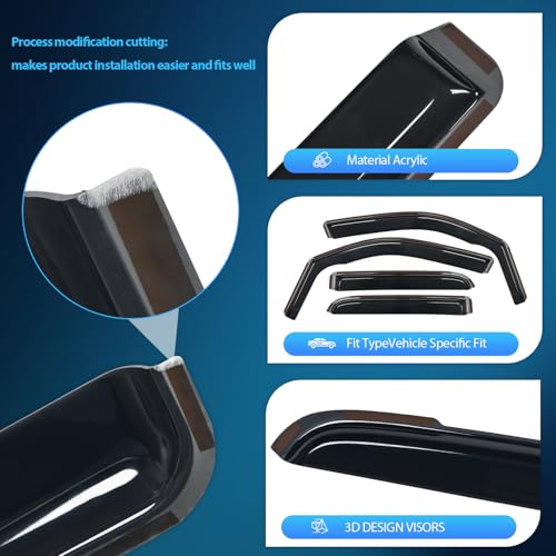In Channel Window Deflectors for Ram 1500 2019