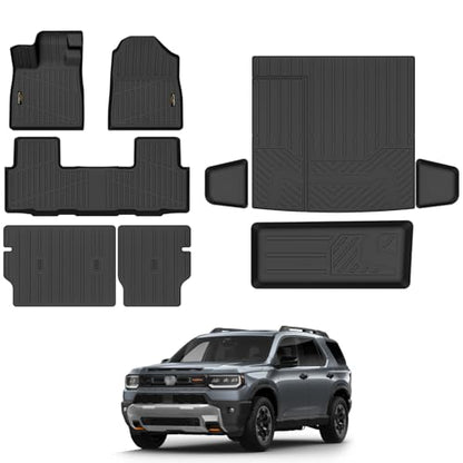 Floor Mats & Cargo Mat with Backrest Mat Custom for Honda Passport 2026