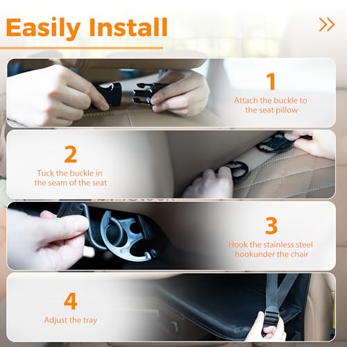 Backseat Car Organizer with Tray (2 Count)