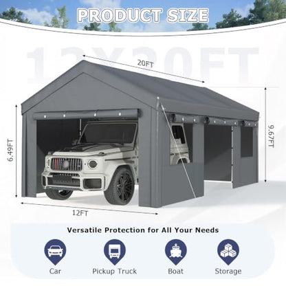 12x20 Carport Canopy