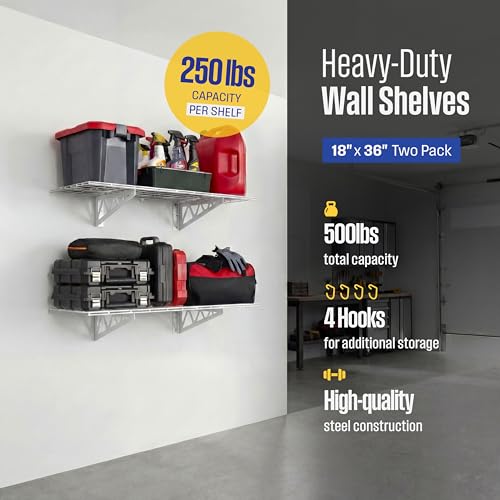 Steel Garage Wall Shelves 2 (2 Count)