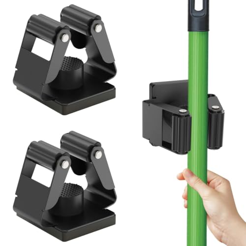 Strong Magnetic Mop Broom Holder (2 Count)