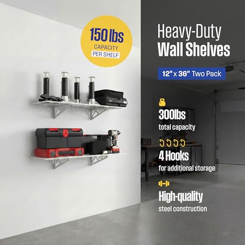 Steel Garage Wall Shelves 2 (2 Count)