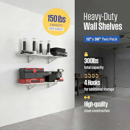 Steel Garage Wall Shelves 2 (2 Count)