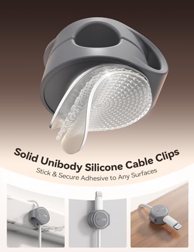 8 Pack Silicone Cord Organizer Magnetic Cable Clips (8 Count)
