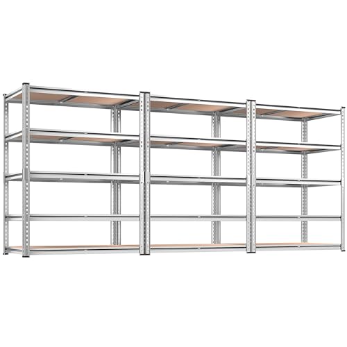 2020LBS Garage Shelving Heavy Duty Metal Shelving 5 Tier Storage Shelves (3 Count)