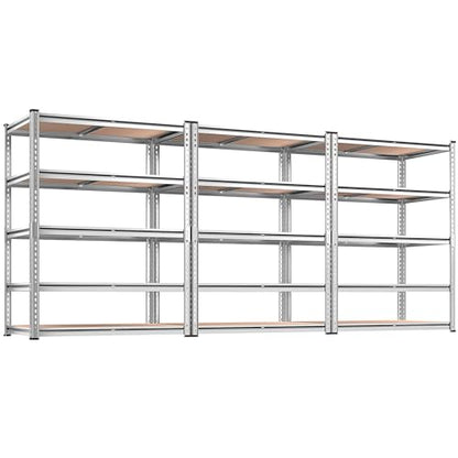 2020LBS Garage Shelving Heavy Duty Metal Shelving 5 Tier Storage Shelves (3 Count)