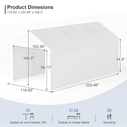 Carport 10‘ x 20’ Garage Car Canopy w