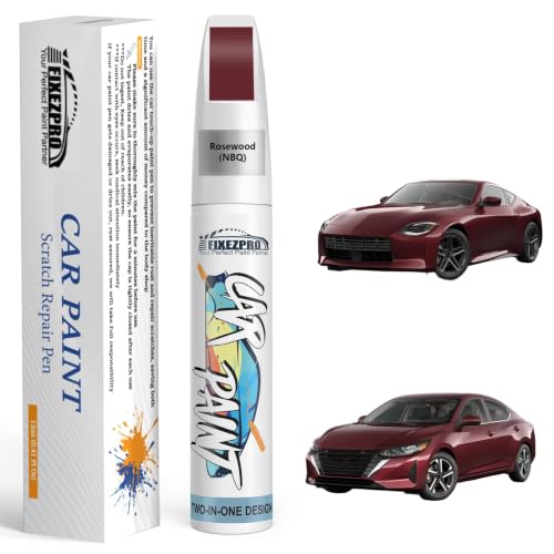 Rosewood(NBQ) Touch Up Paint for Nissan, Exact Color Match Car Paint Scratch Repair Remover Pen Kit Quick & Easy to Fix Vehicle Chips and Automotive Nicks Scuff