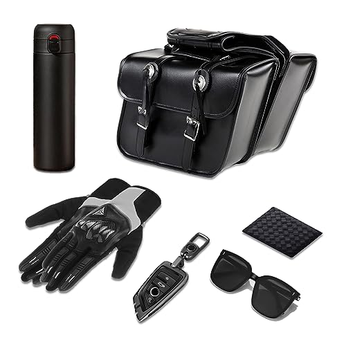 Motorcycle Saddle Bags Leather Motorcycle Luggage Bag with Gun Holsters For Softails Sportsters and Choppers Tool Bags