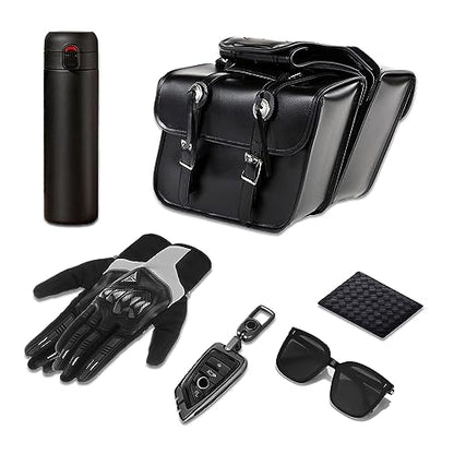 Motorcycle Saddle Bags Leather Motorcycle Luggage Bag with Gun Holsters For Softails Sportsters and Choppers Tool Bags