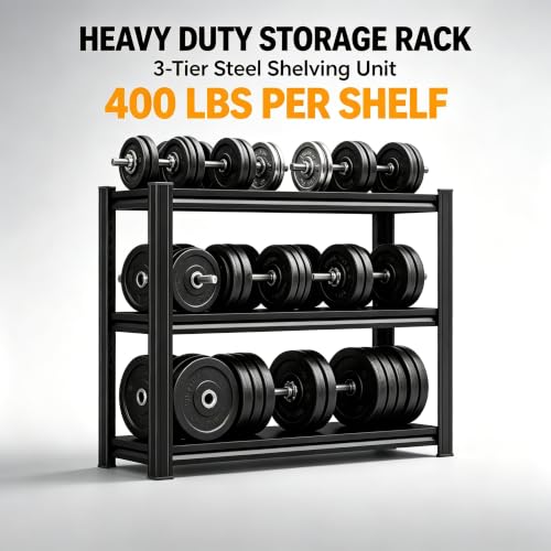 Garage Shelving 1200 LBS Adjustable Metal Storage Shelves