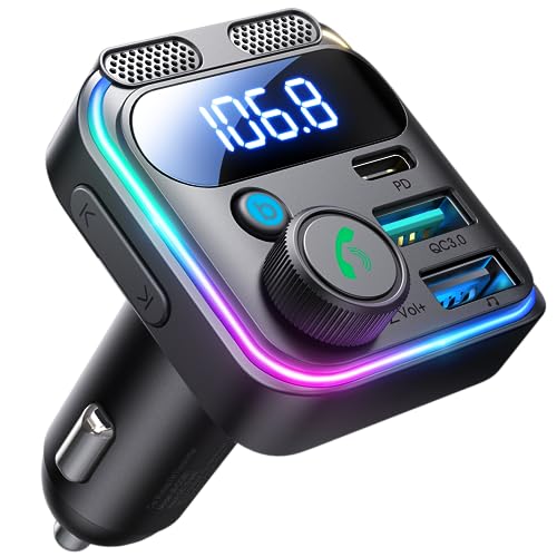 81W Bluetooth 6.0 Car Adapter Wireless FM Radio Transmitter