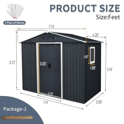 4x8 FT Outdoor Storage Shed