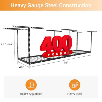 2x8ft Overhead Ceiling Garage Storage Rack