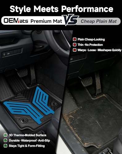 Premium Color TPE Floor Mats Custom Fit for Toyota RAV4 2019