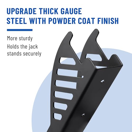 4 Packs Jack Stand Holder Wall Mount Organizer Bracket Rack Fits 4 & 5 & 6 Ton Jack Stands (4 Count)