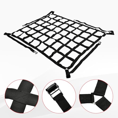 42" x 50" Truck Bed Cargo Net with Adjustable Cam Buckles & S