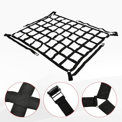 42" x 50" Truck Bed Cargo Net with Adjustable Cam Buckles & S