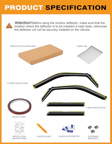 Window Rain Guards for 2015 (4 Count)