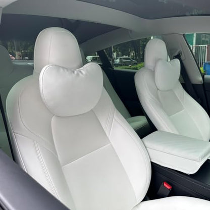 TESBEAUTY Nappa Leather Seat Headrest Pillow 2 Packs for Tesla Neck Pillow Uniquely Designed For Tesla Model X (2 Count)