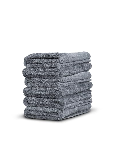 Adam's Borderless Grey Microfiber Towel (6 Count)