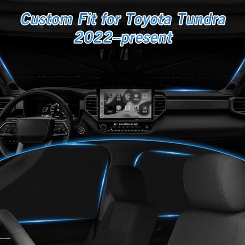 Windshield Sun Shade Umbrella for Toyota Tundra 2022 2023 2024 2025 2026 Rear Window Shades 100% UV Protection and Blackout Privacy 5PCS Car Window Covers Accessories (5 Count)