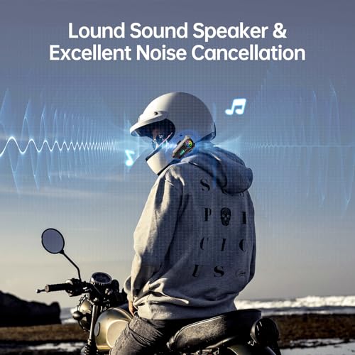 Motorcycle Bluetooth Headset Speaker Skiing Earphone Waterproof Bluetooth Helmet Headset with Noise Cancellation Ultra